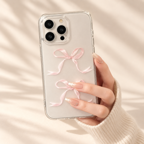 🎀 아이폰 발렛핑크 리본 케이스